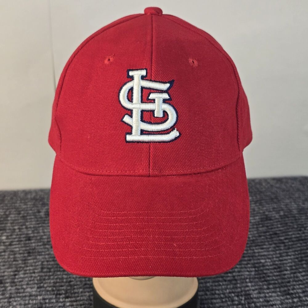 St Louis Cardinals Red Fitted Hat Coca-Cola Dierbergs 22 in Size 7 MLB Baseball